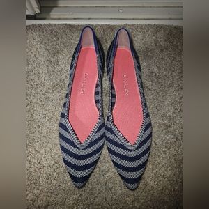 Rothys maritime stripe points. Size 8